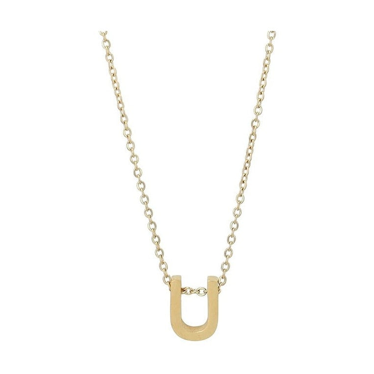 Littri – Edelstahlkette mit Buchstaben-Anhänger in Gold 45 + 5 cm Foreverengraved