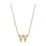 Littri – Edelstahlkette mit Buchstaben-Anhänger in Gold 45 + 5 cm Foreverengraved