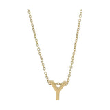 Littri – Edelstahlkette mit Buchstaben-Anhänger in Gold 45 + 5 cm Foreverengraved