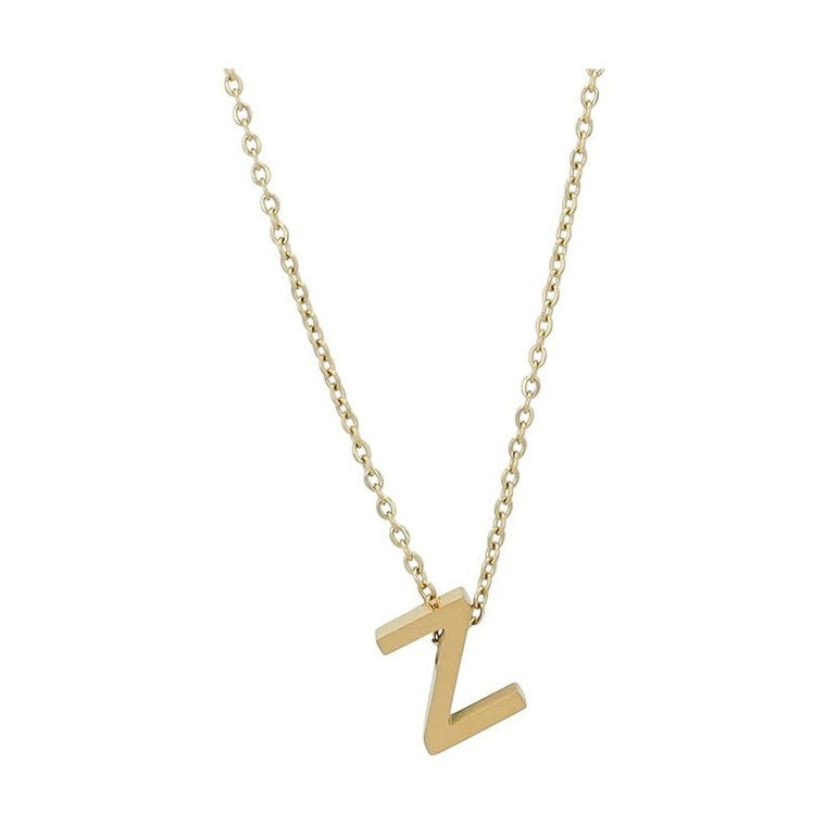 Littri – Edelstahlkette mit Buchstaben-Anhänger in Gold 45 + 5 cm Foreverengraved
