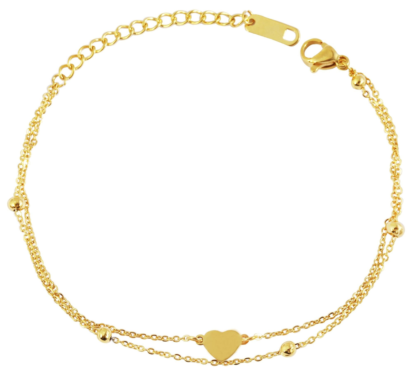 Akzent Edelstahl Armband mit Herzelement – Eleganz & Liebe in einem Schmuckstück