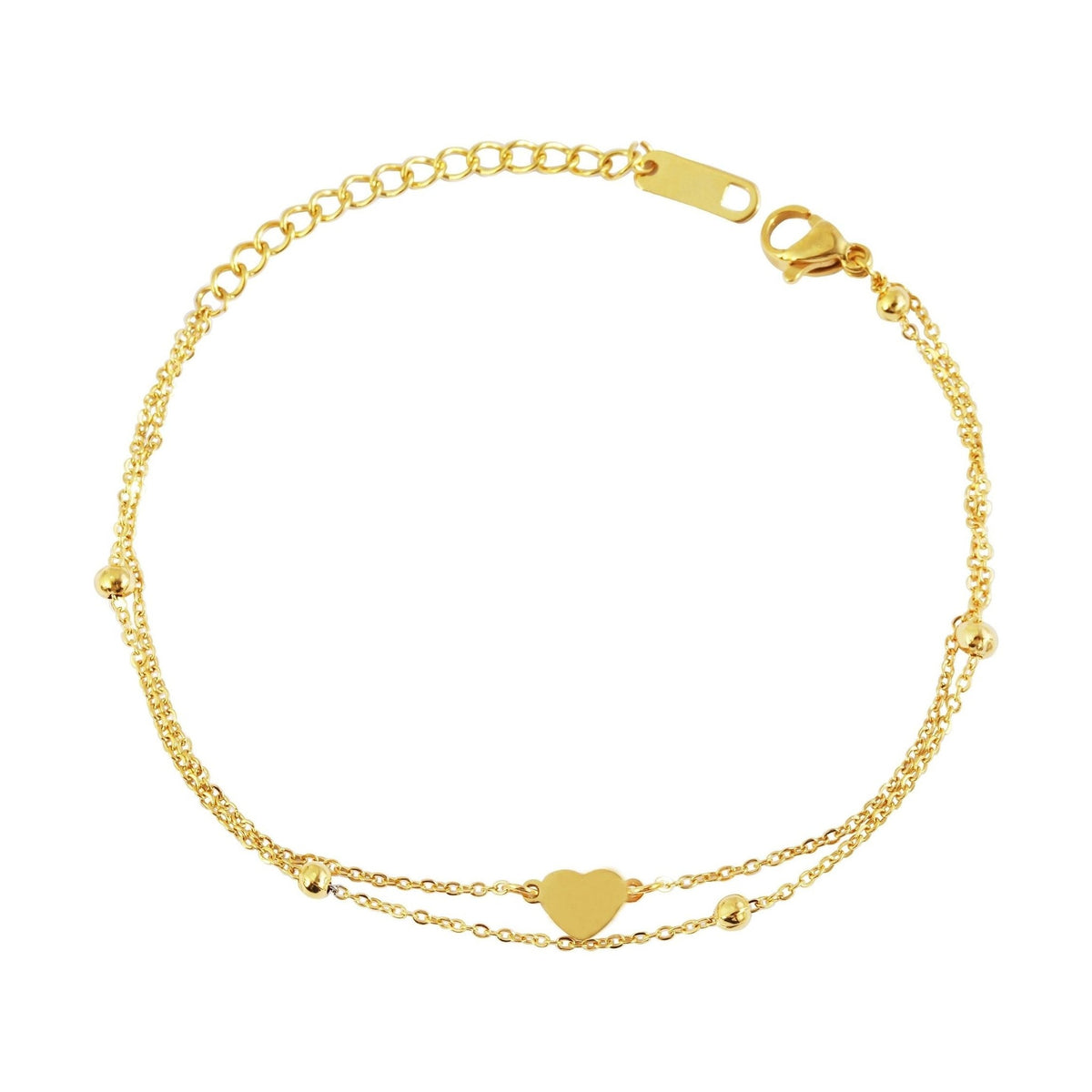Akzent Edelstahl Armband mit Herzelement – Eleganz & Liebe in einem Schmuckstück Foreverengraved
