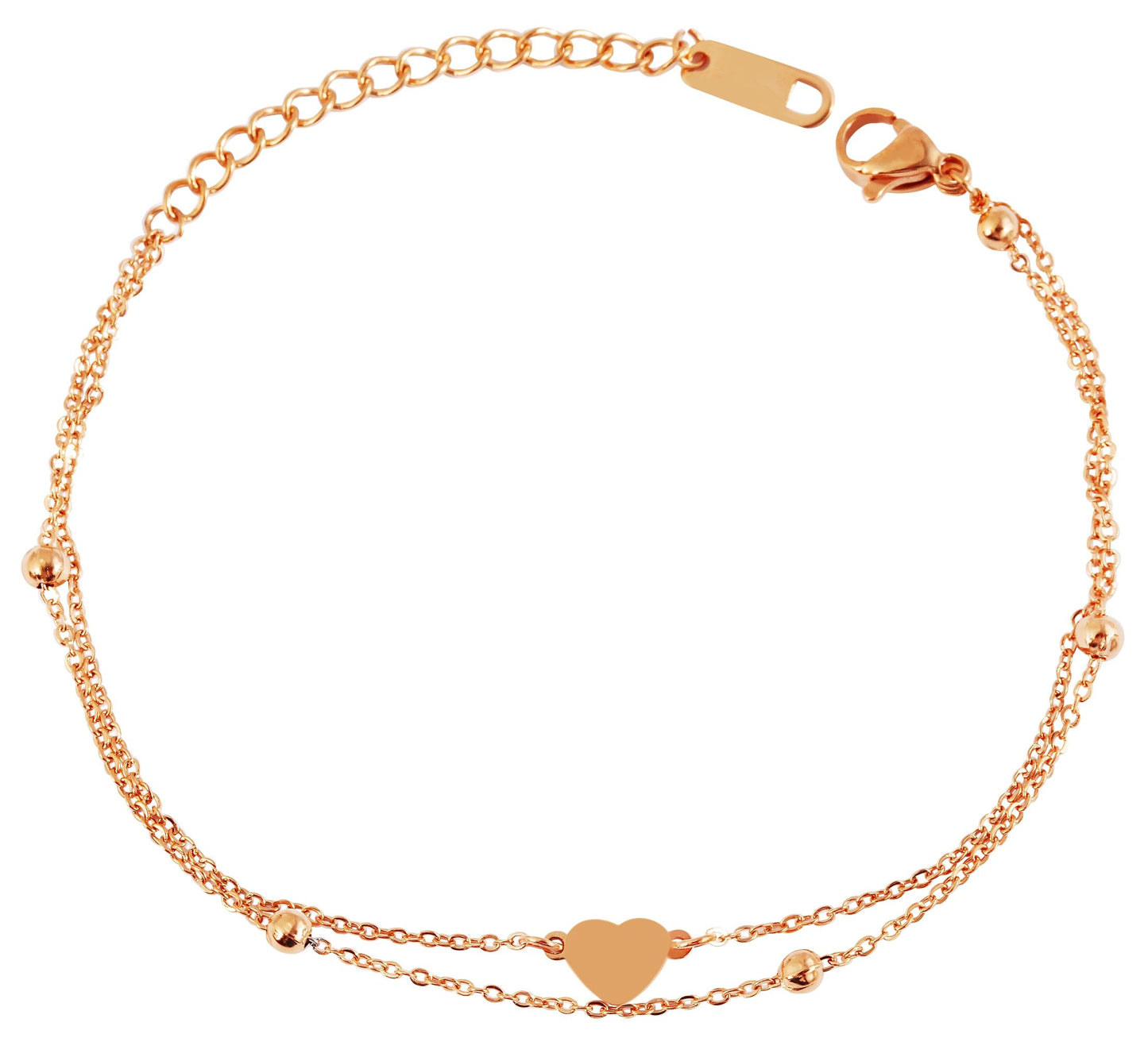 Akzent Edelstahl Armband mit Herzelement – Eleganz & Liebe in einem Schmuckstück