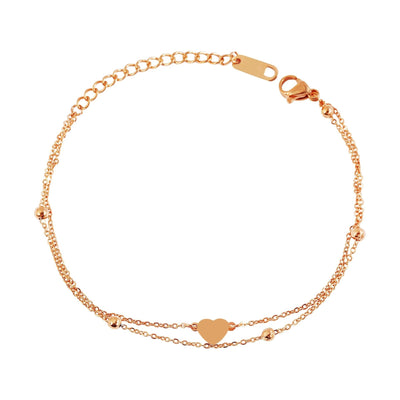 Akzent Edelstahl Armband mit Herzelement – Eleganz & Liebe in einem Schmuckstück Foreverengraved