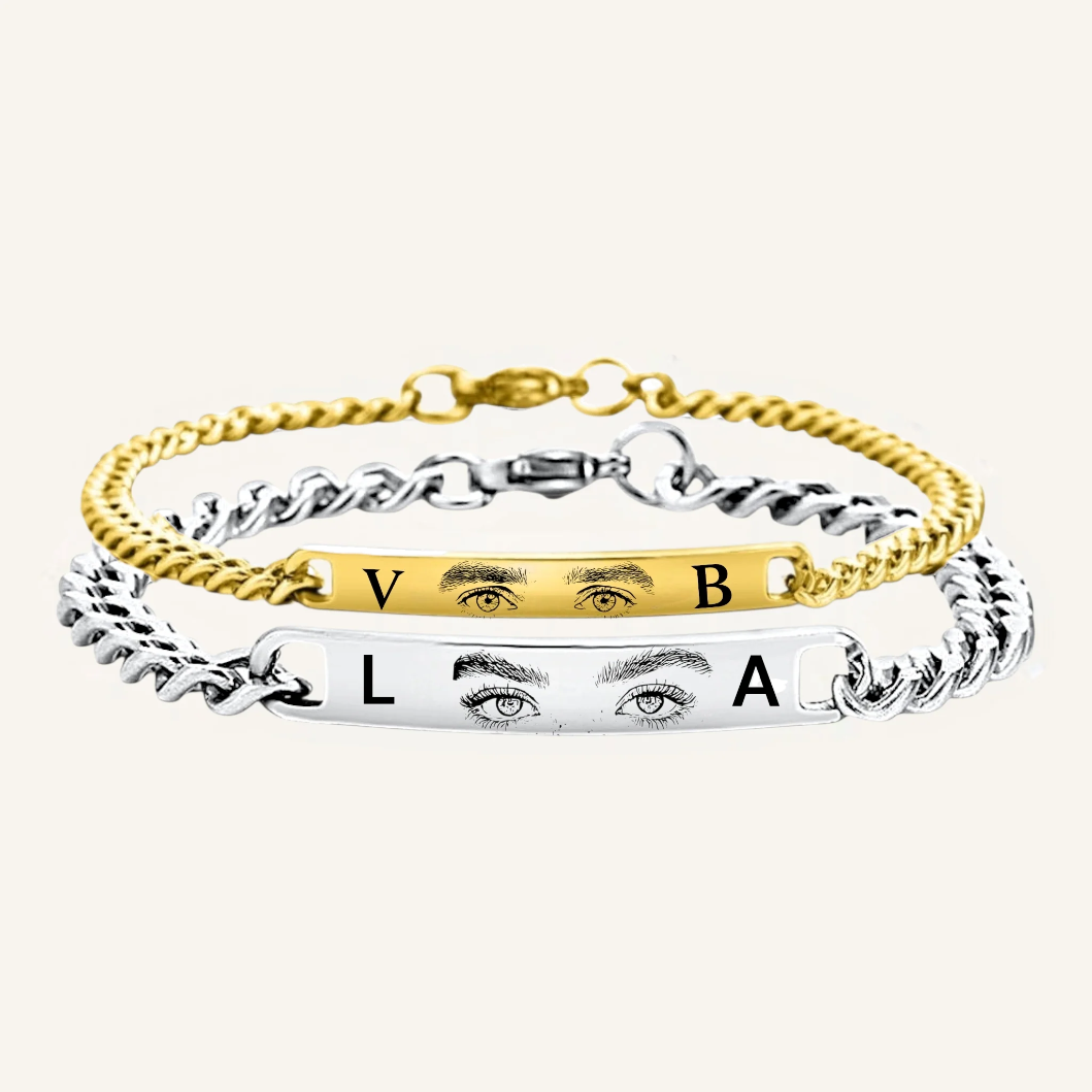 Partnerarmbänder mit Gravur