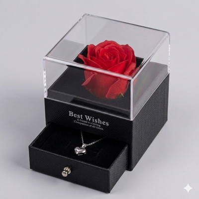 Rosen Geschenkbox (Schwarz)