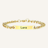 Personalisiertes Armband mit Namen aus Edelstahl