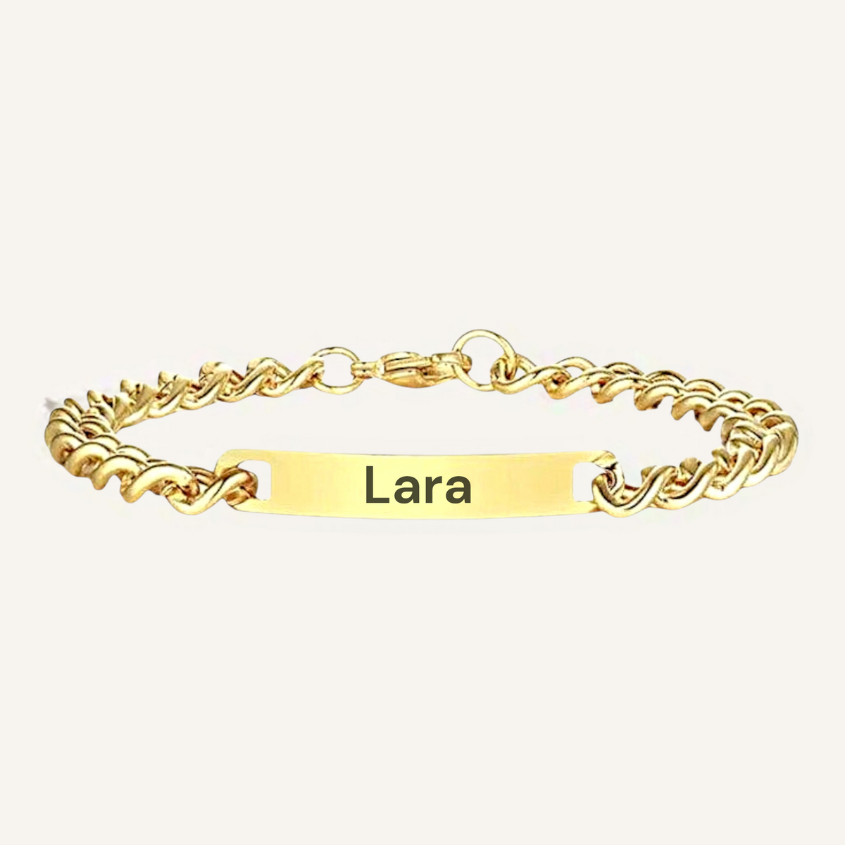 Personalisiertes Armband mit Namen aus Edelstahl