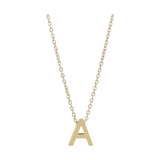 Littri – Edelstahlkette mit Buchstaben-Anhänger in Gold 45 + 5 cm Foreverengraved