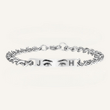 Augenarmband mit individueller Gravur aus Edelstahl
