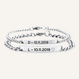 Partnerarmband für Paare mit individueller Gravur