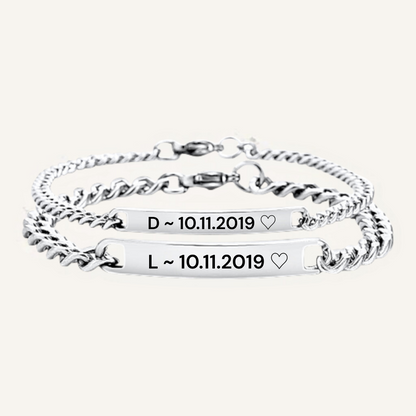 Partnerarmbänder mit Gravur