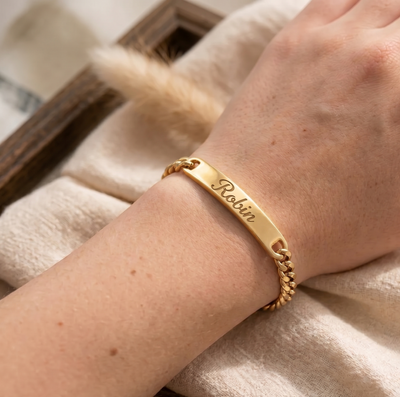 Schmales Gravur-Armband aus Edelstahl