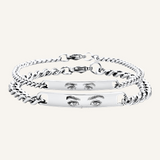 Silbernes Armband mit personalisierter Gravur aus Edelstahl