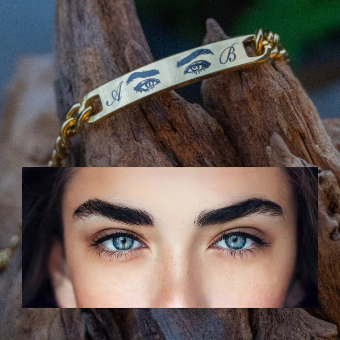 2 hochwertige Augen Partnerarmbänder  - ForeverEngraved